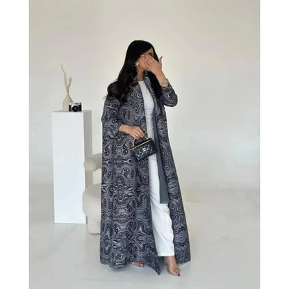 Open Printed Cardigan Abaya – Modest Cardigan