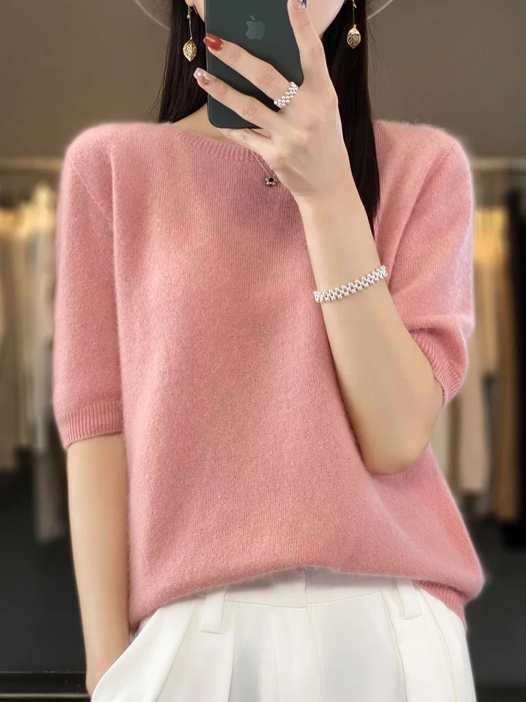 100% Merino Wool T-shirt Sweater