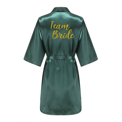 Emerald Green Bridal Party Satin Robes