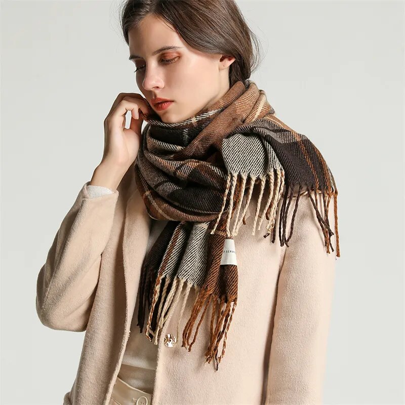 Warm Winter 200*50 CM/ 78.7*19.6 Inch Long Plaid Scarf