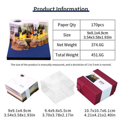 2026 Weekly Magical Wizard 3D Calendar With Lights & Acrylic Box - Christmas Gift