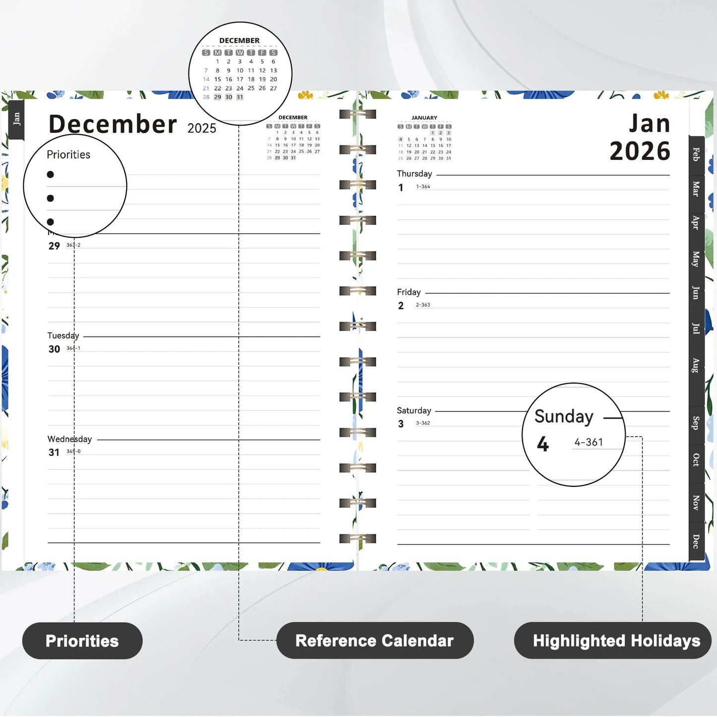 2026 Weekly & Monthly Planner - Multifunctional Business Planner