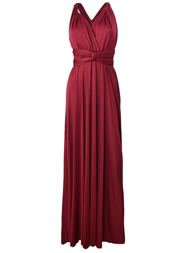 Floor Length Maxi Wrap Convertible Infinity Bridesmaid Multiway Dress