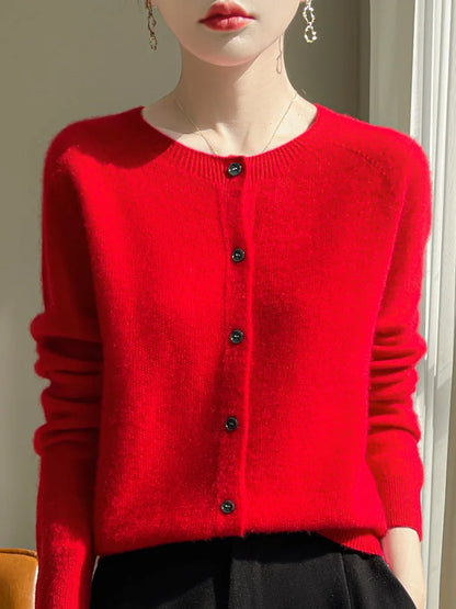 100% Merino Wool Women’s Basic Cardigan