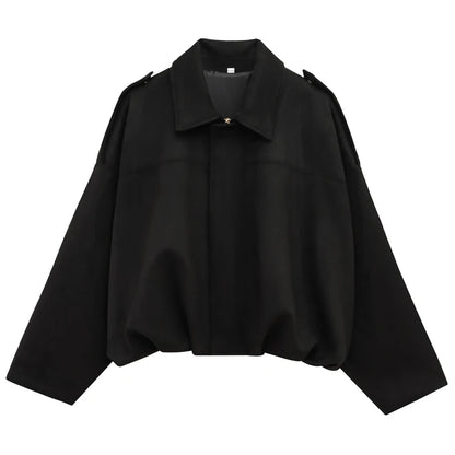 Women's Suede Bomber Jacket