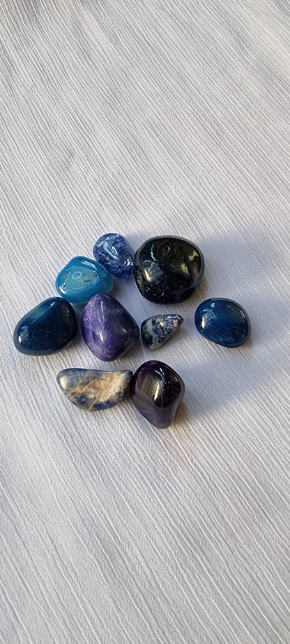 9 Pieces Natural Blue Sodalite Stone