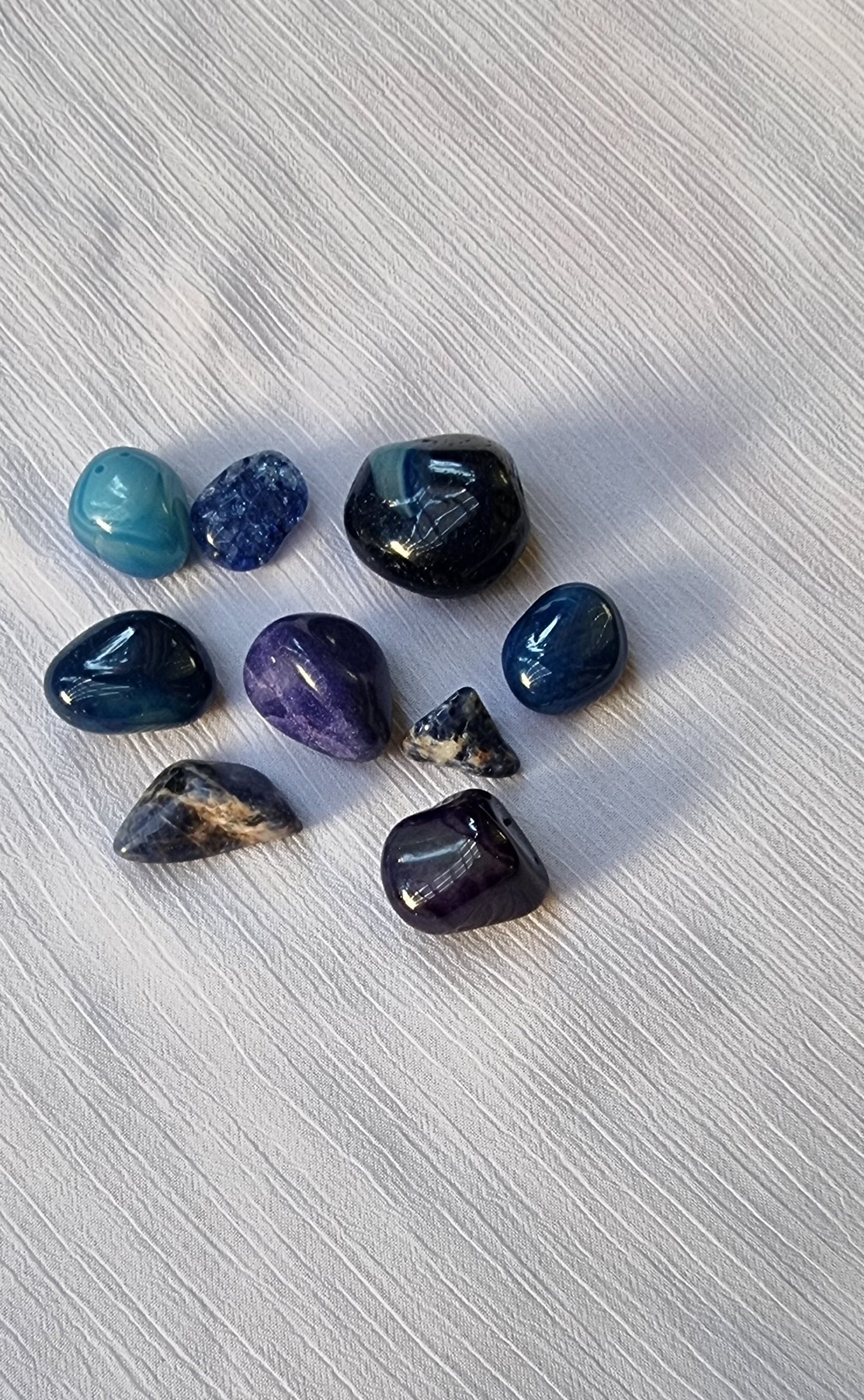 9 Pieces Natural Blue Sodalite Stone