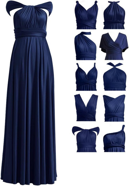 72 Styles Multiway Infinity Dress Shades of Blue Bridesmaids Floor Length Dress