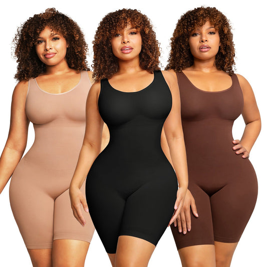 Seamless Round Neckline One Piece Sport Corset Jumpsuit Or Romper