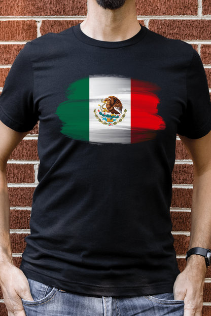 Mexico Flag Printed 100% Cotton T-Shirt