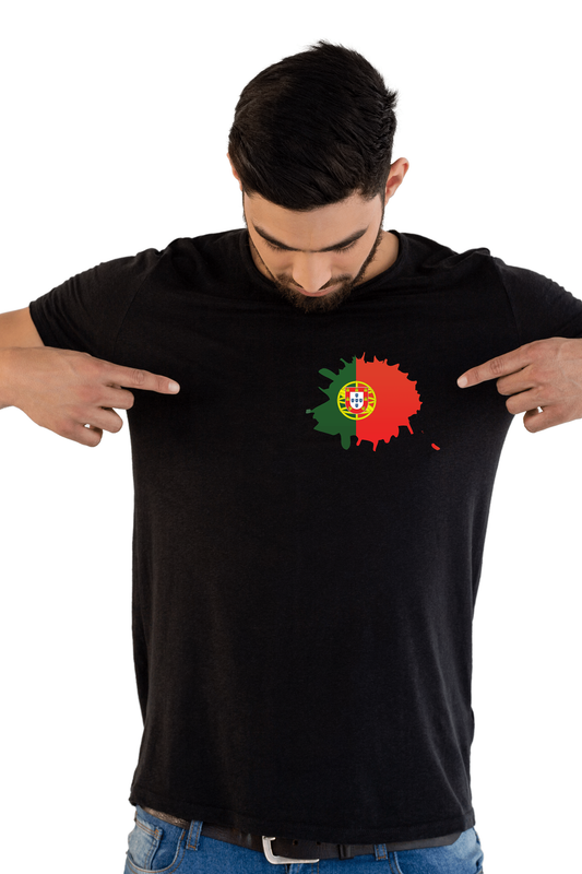 Portugal Flag Printed 100% Cotton T-Shirt