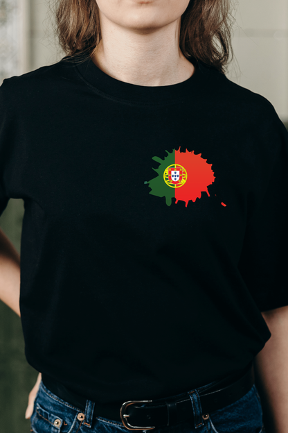 Portugal Flag Printed 100% Cotton T-Shirt