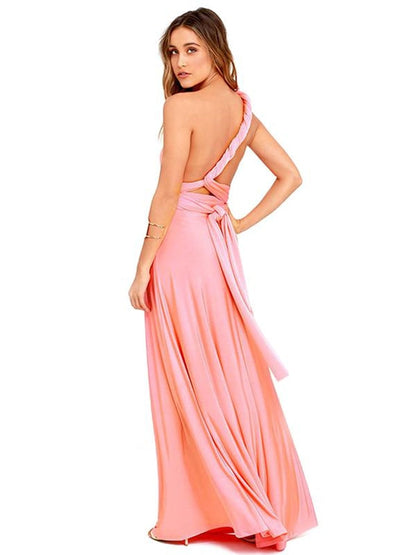 Floor Length Maxi Wrap Convertible Infinity Bridesmaid Multiway Dress